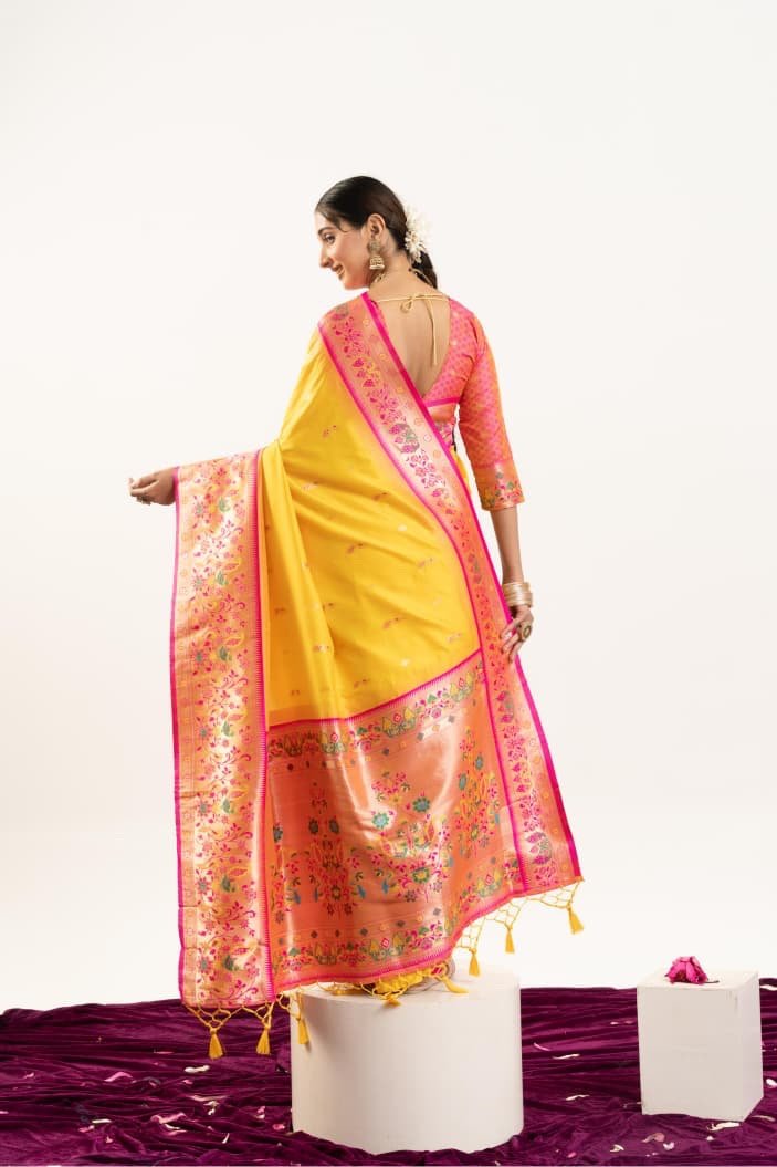 VAISHU - Banarasi Paithani Silk Saree - Image 9