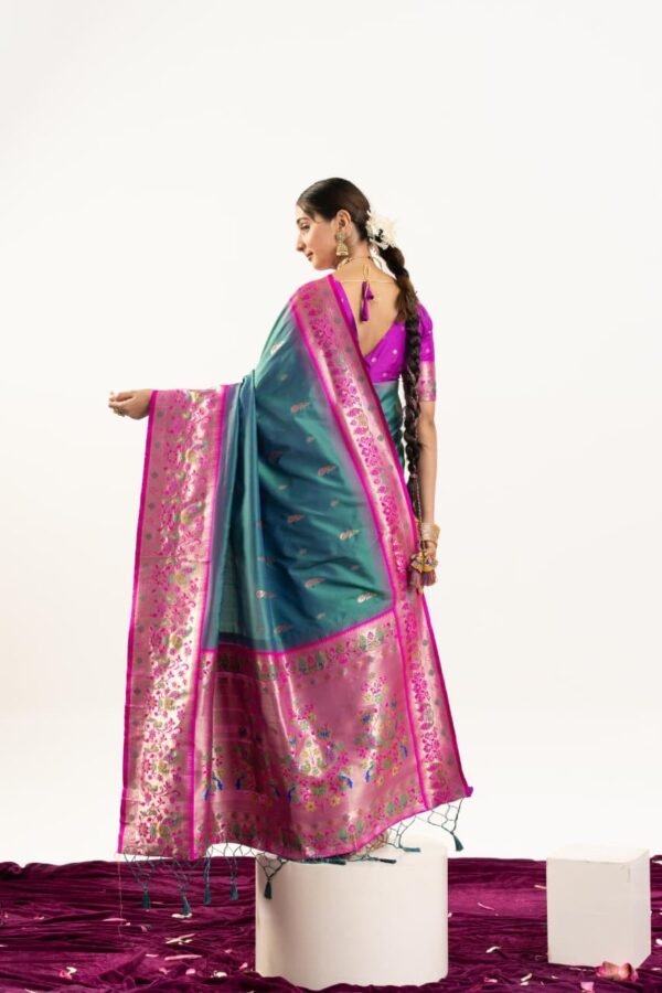 VAISHU - Banarasi Paithani Silk Saree - Image 15
