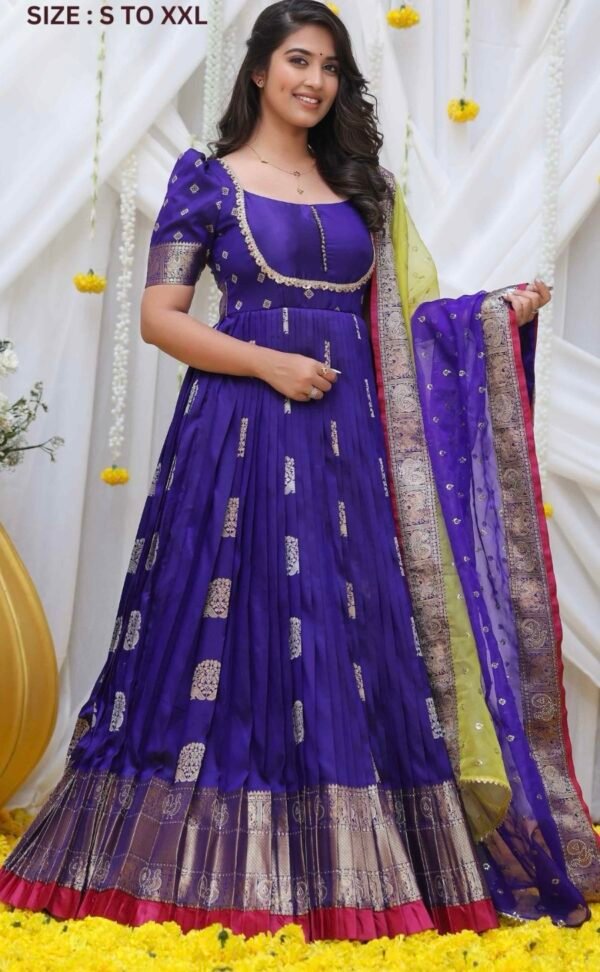 Mahani Kanchi Border Pattu Anarkali - Image 2