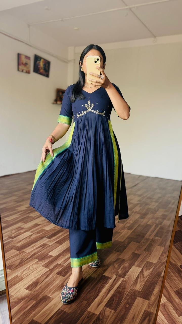 Ziya Mangalagiri handloom cotton kurti pant set - Image 6