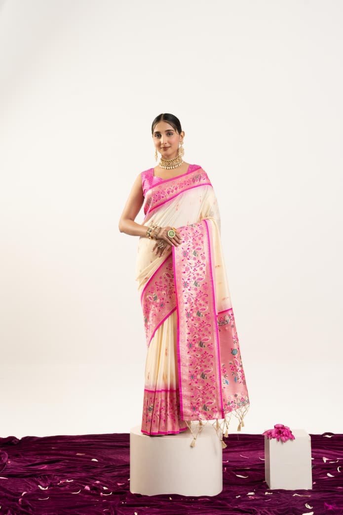VAISHU - Banarasi Paithani Silk Saree - Image 14