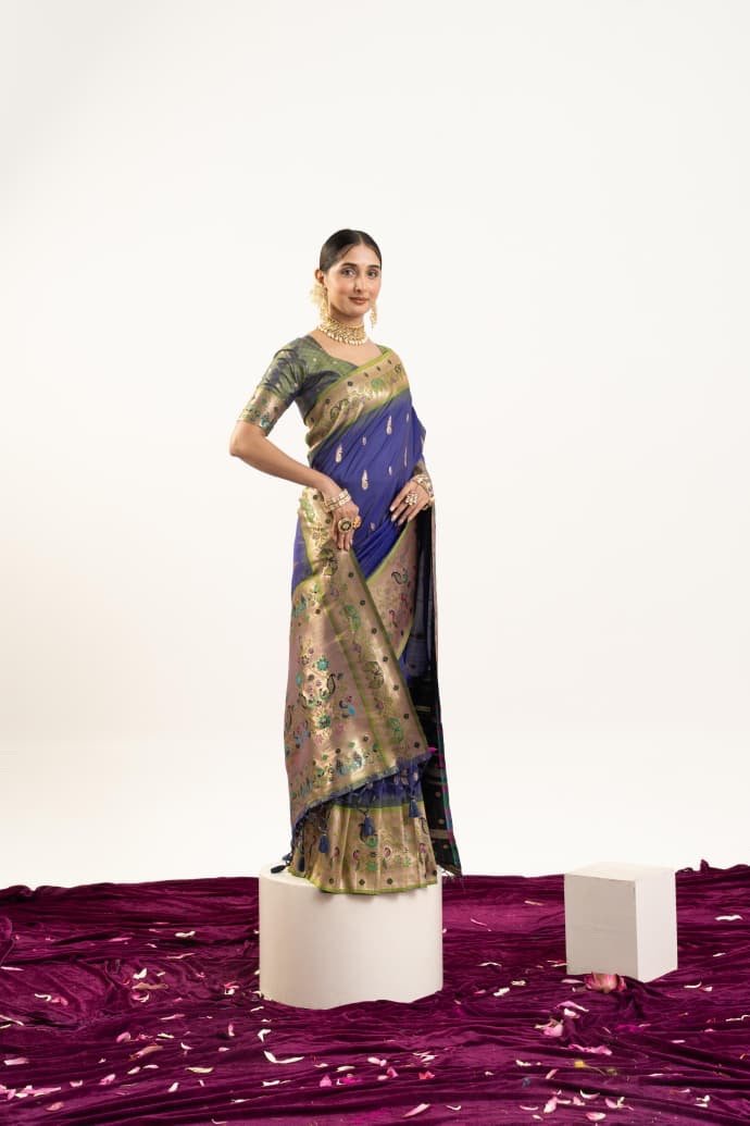 VAISHU - Banarasi Paithani Silk Saree - Image 23
