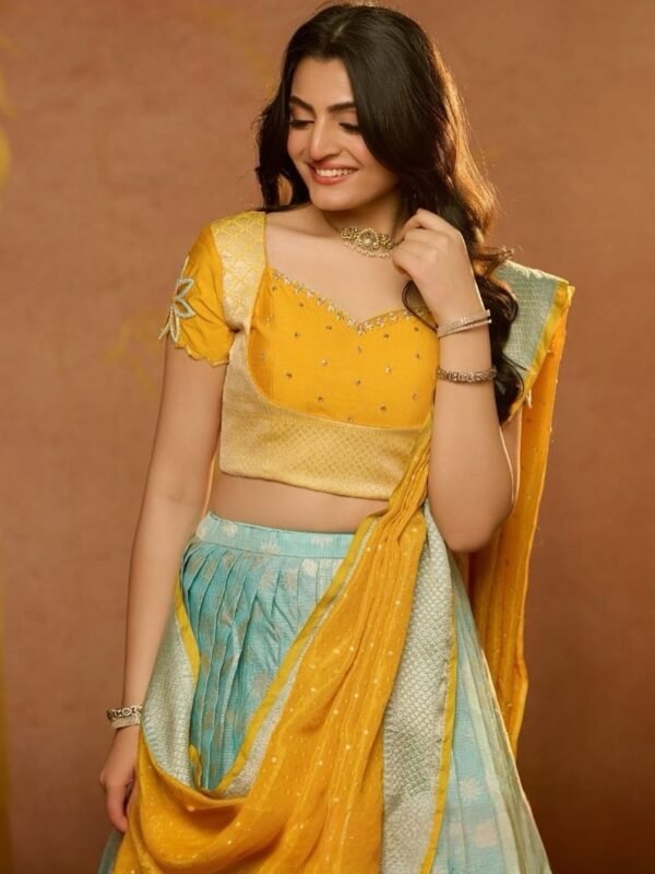 Banupriya kota zari silk lehenga set - Image 5