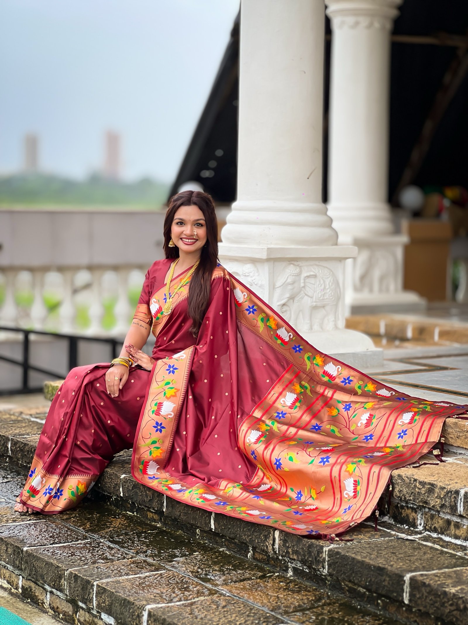 TANVI - Maroon - Image 1