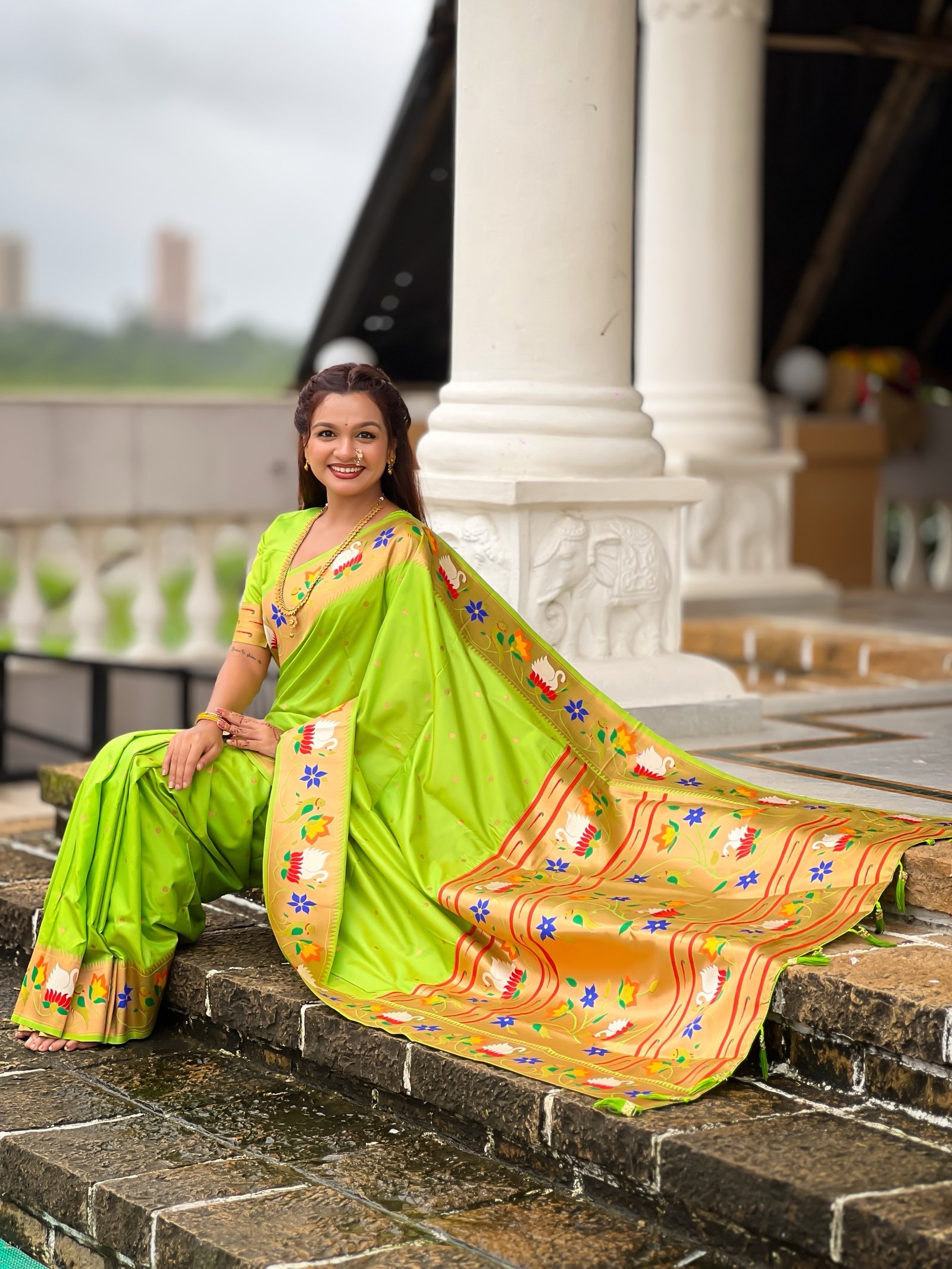 TANVI - Lime Green - Image 1