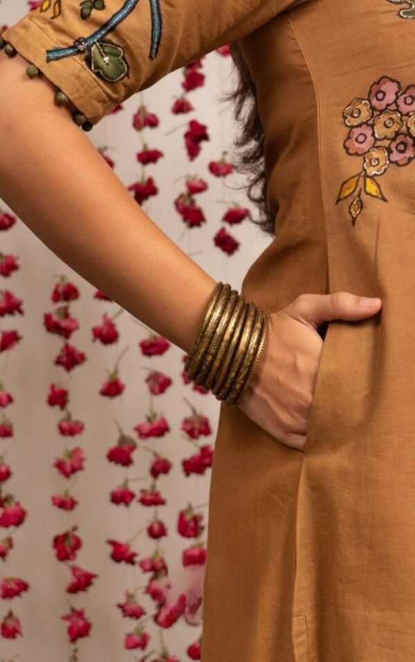 Rishha Kurta Set In Ochre Yellow - Image 6