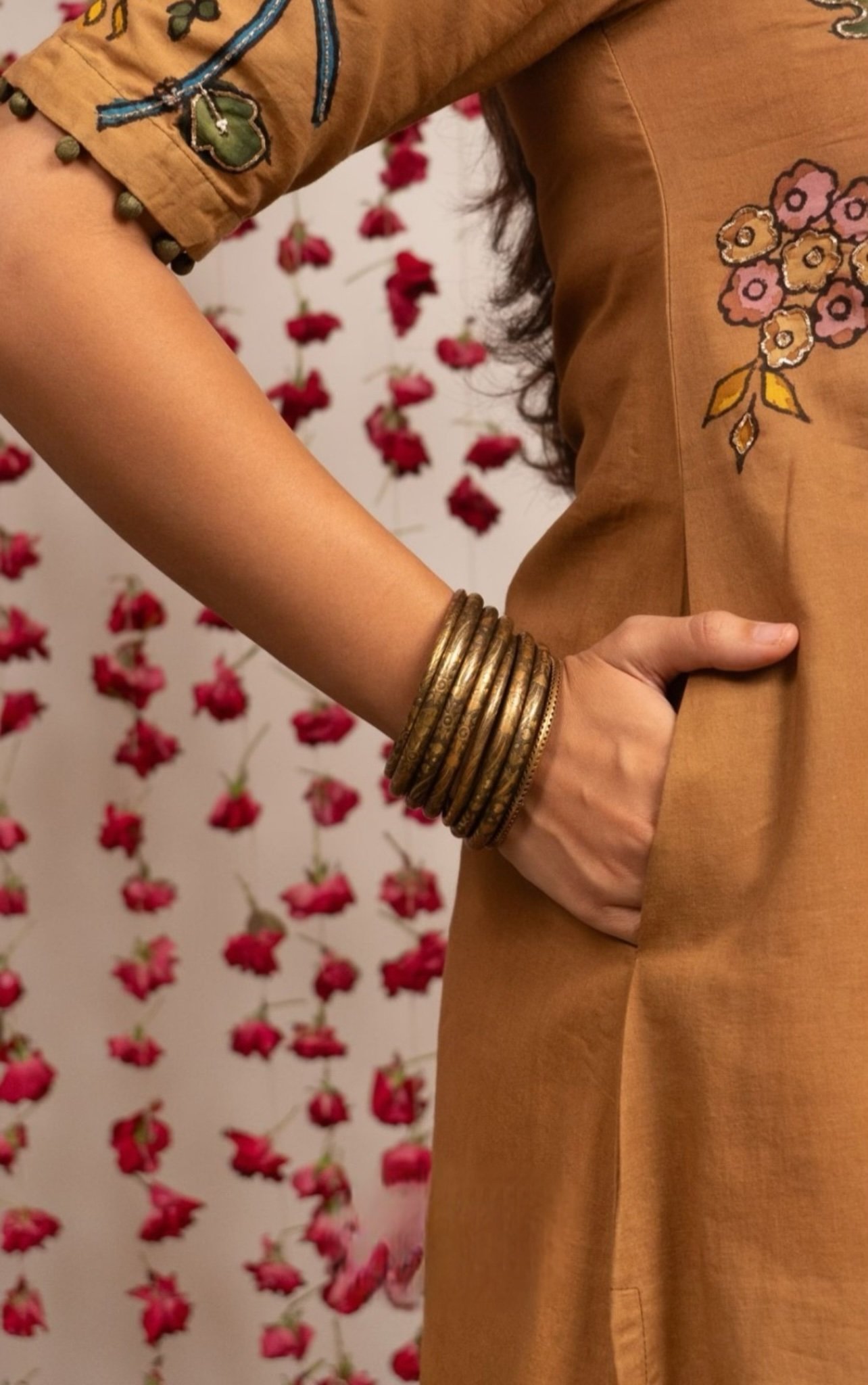 Rishha Kurta Set In Ochre Yellow - Image 6