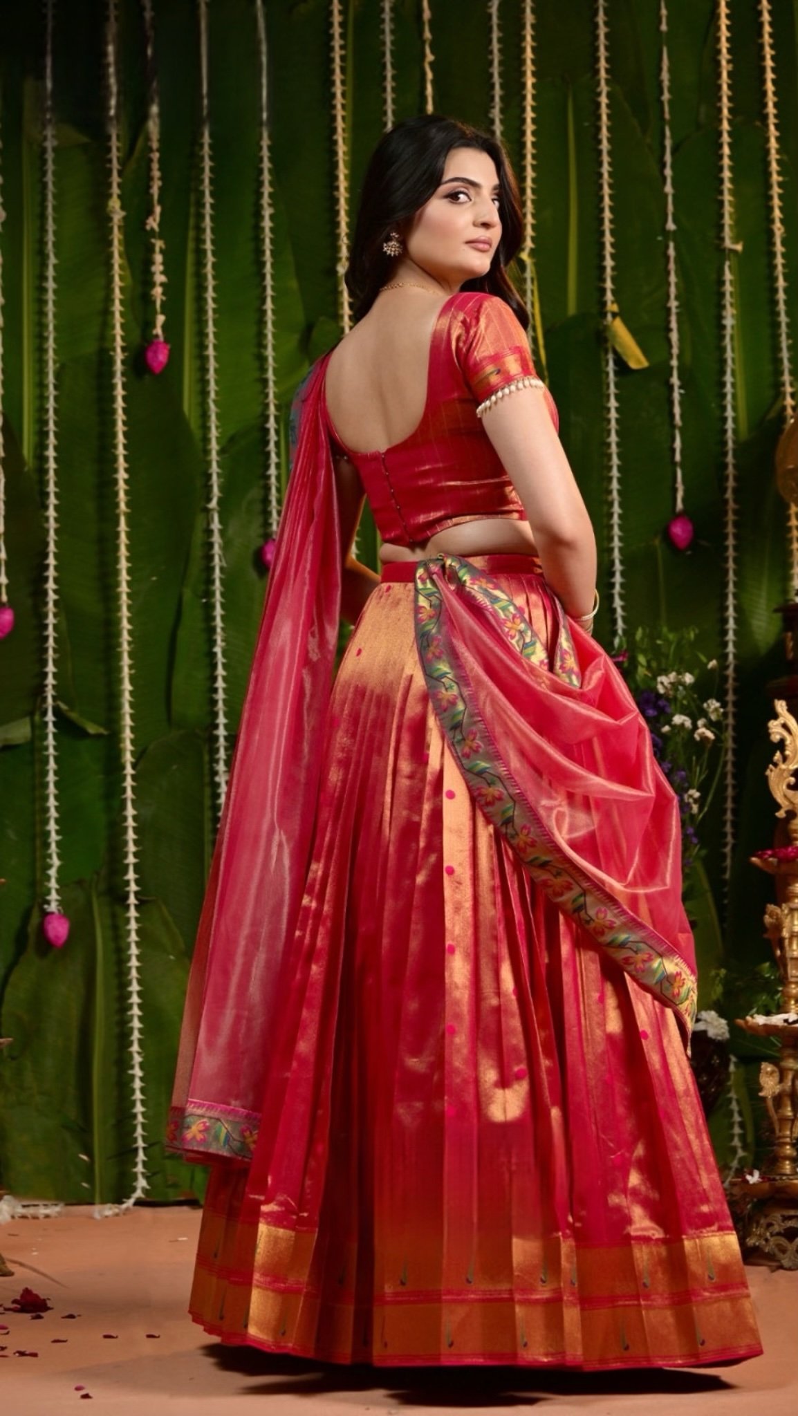 Veda 2 in 1 Silk Lehenga set with Jacket - Image 3