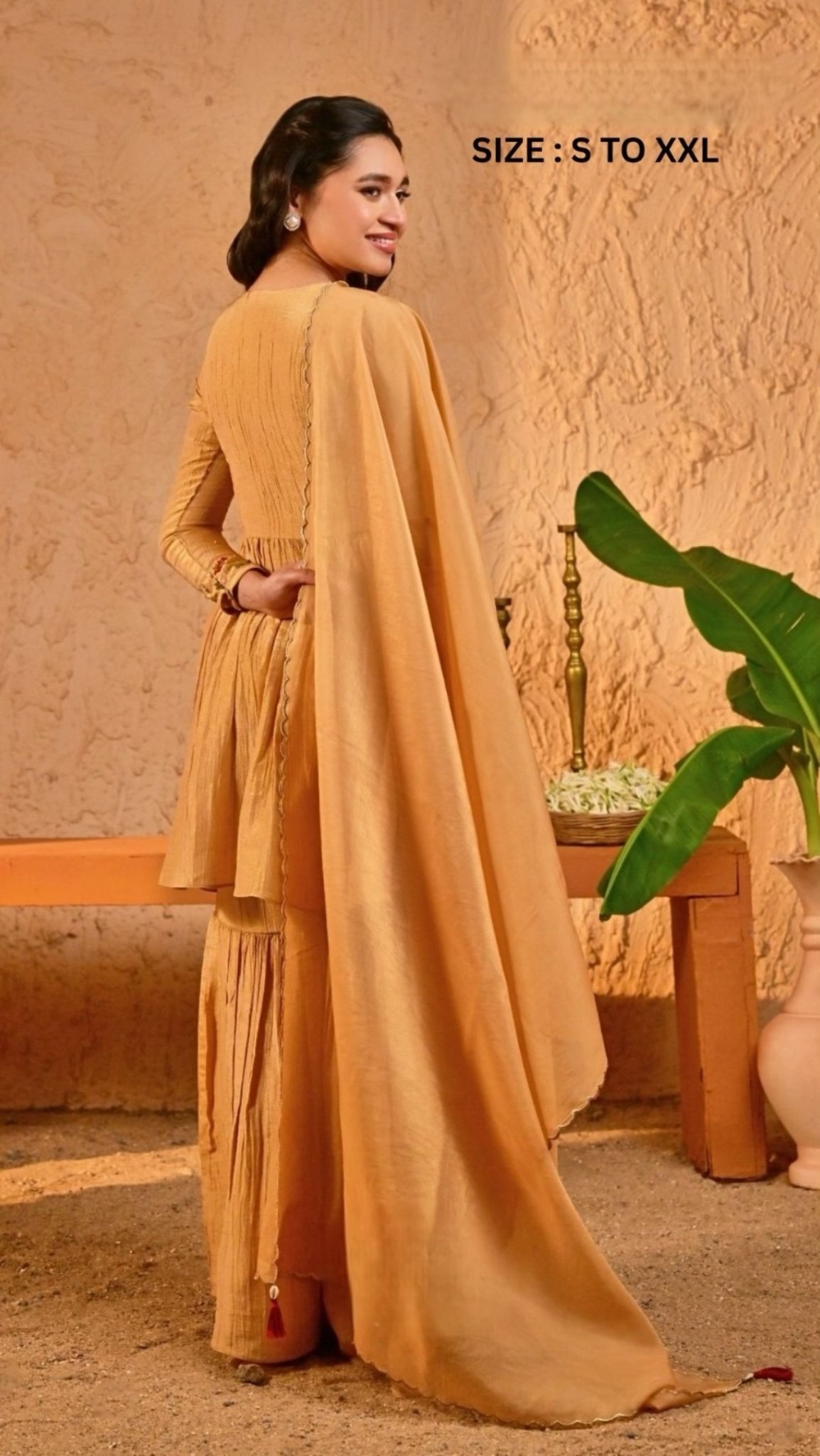 Kamini Kurta Plazo In Yellow - Image 2