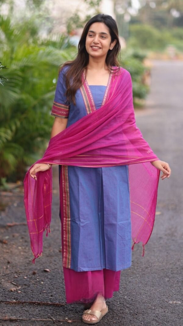 Kanikha Handloom Indigo Kurta set