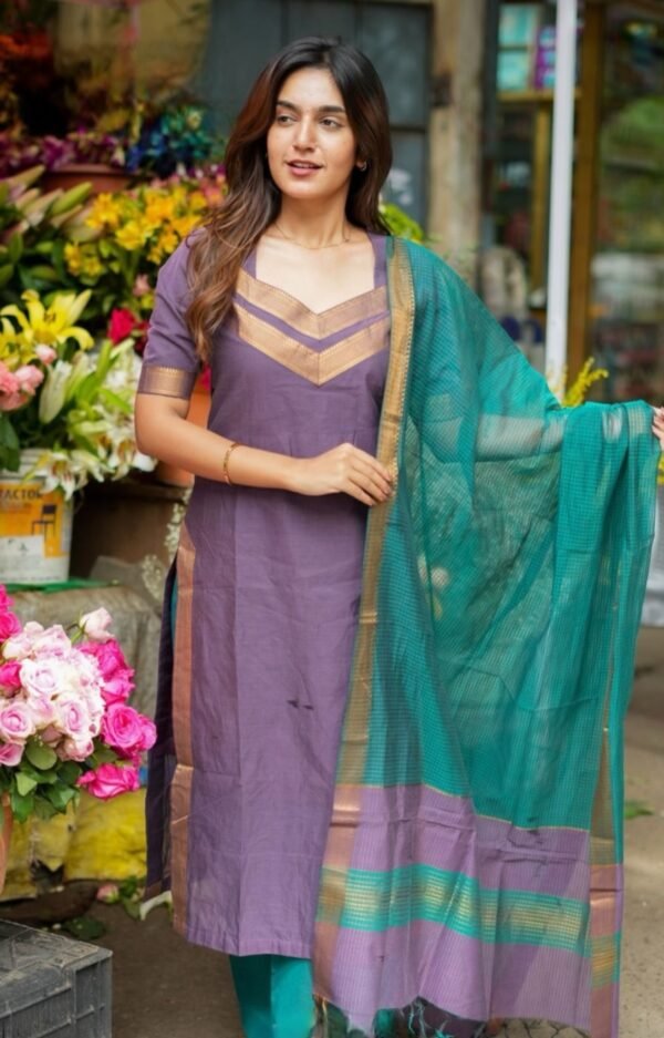 Tharani Handloom Purple Suit Set