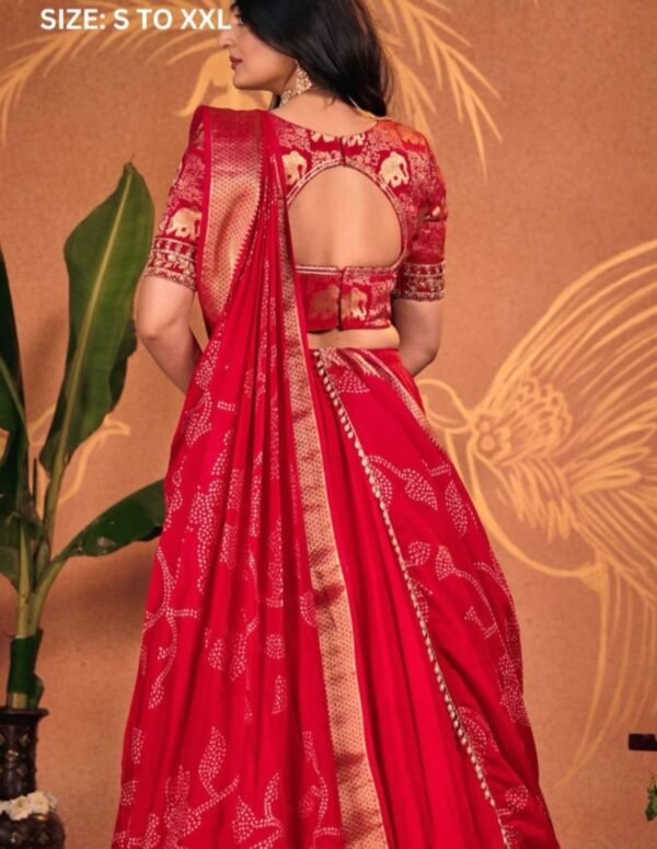 MANGAI Bridal Red lehenga - Image 2