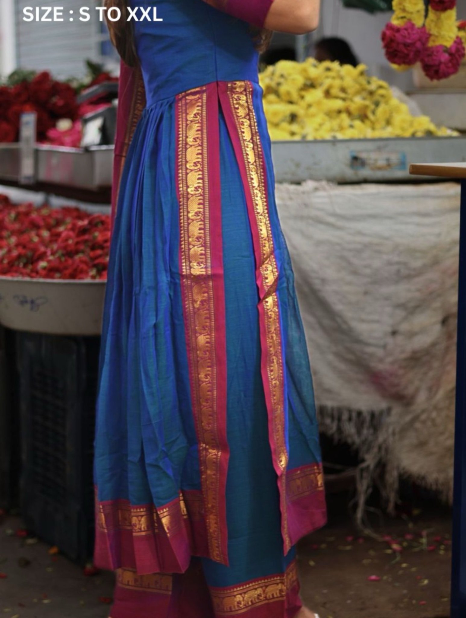 Saanvi Peacock Blue Suit Set - Image 3