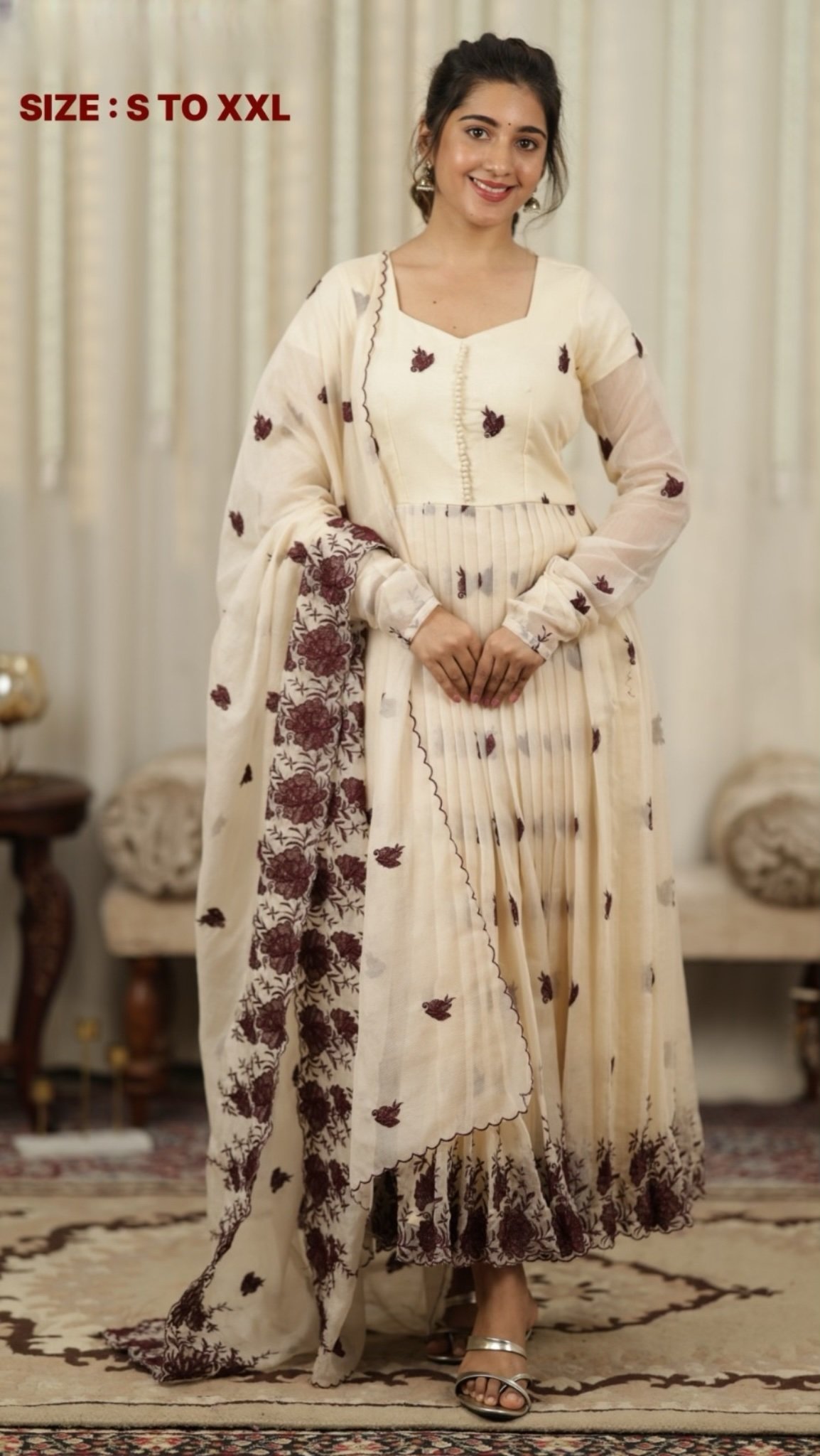 Sahana kota embroidered Anarkali Set - Image 2
