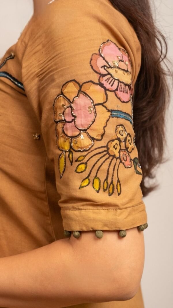 Rishha Kurta Set In Ochre Yellow - Image 5