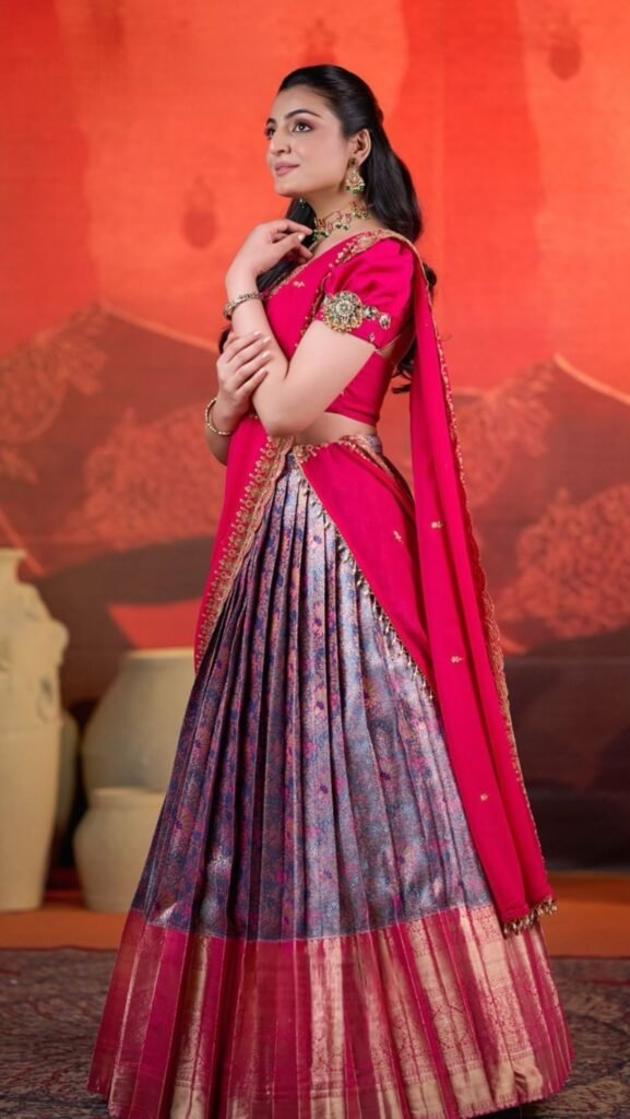 Rahana Banarasi Lehenga Set in PInk