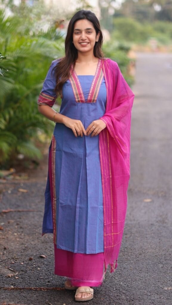 Kanikha Handloom Indigo Kurta set
