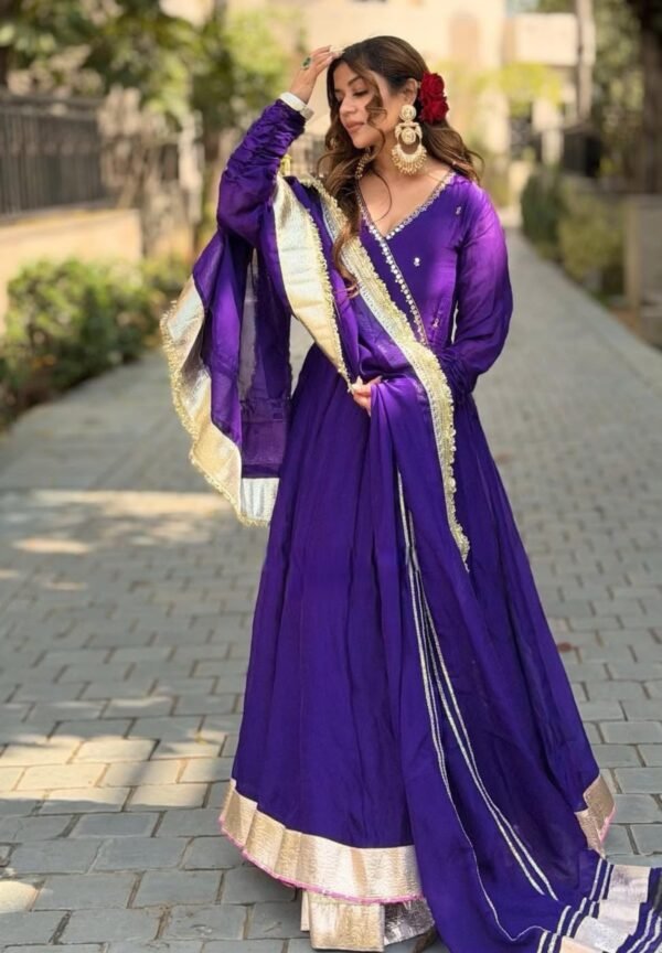 HASEENA - Purple Georgette suit set