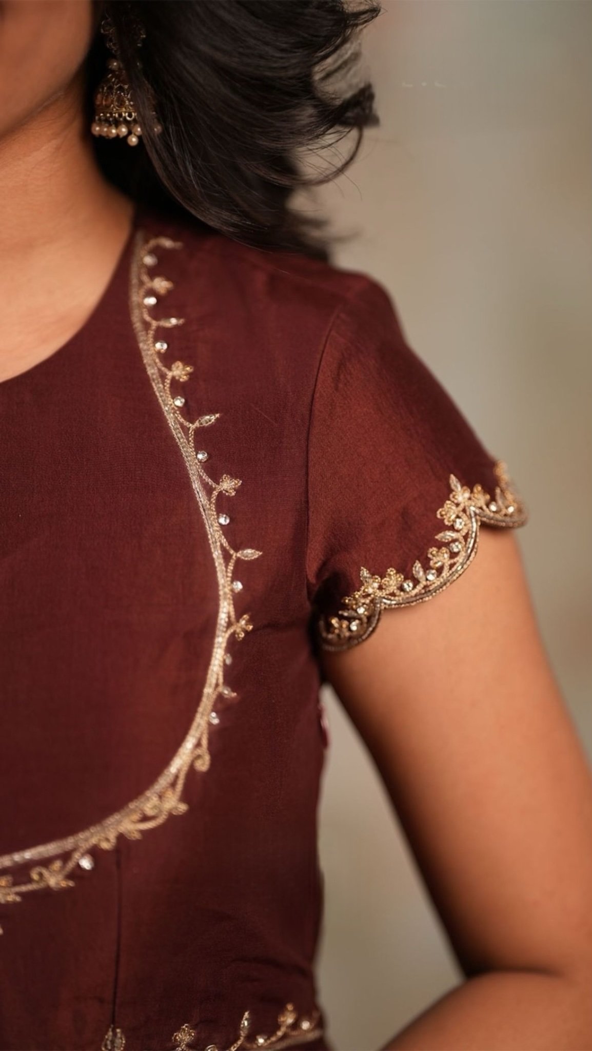 Padmini Chanderi Silk Anarkali Dress - Image 2
