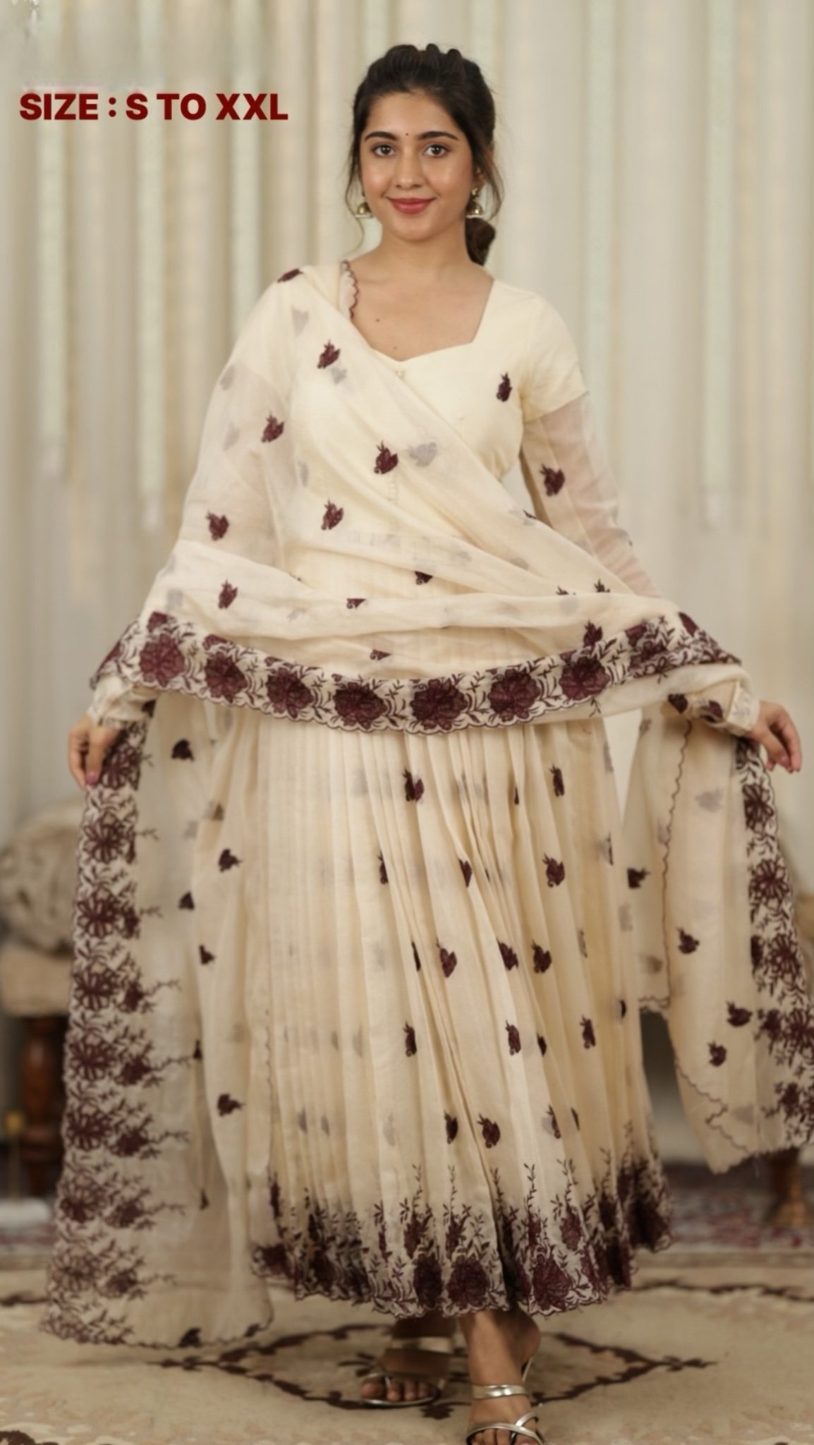Sahana kota embroidered Anarkali Set - Image 5