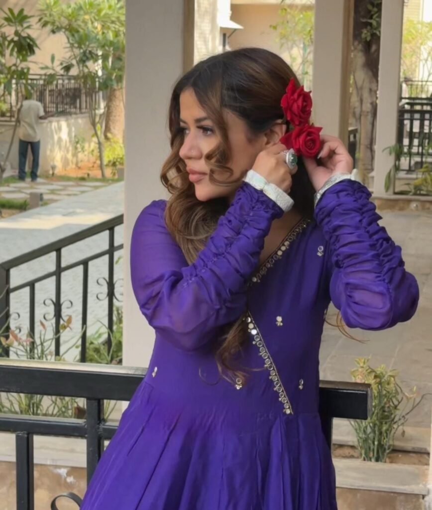 HASEENA - Purple Georgette suit set