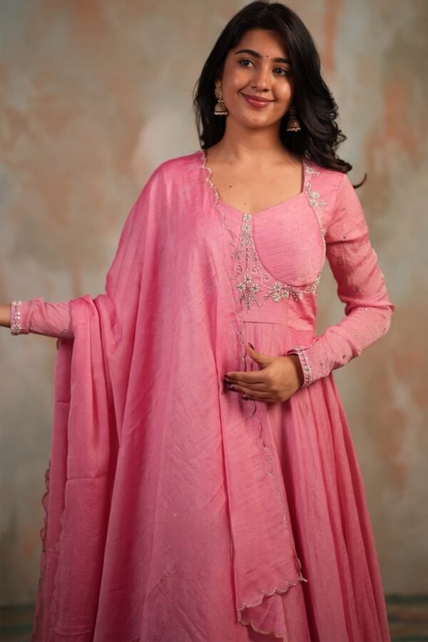 Ramiya Crush Silk Anarkali - Image 5