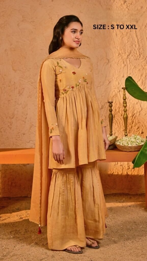 Kamini Kurta Plazo In Yellow