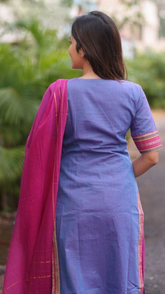 Kanikha Handloom Indigo Kurta set