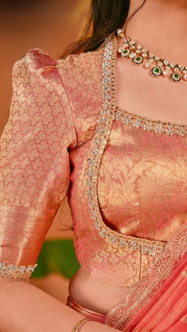 Maya tissue zari lehenga - Image 4