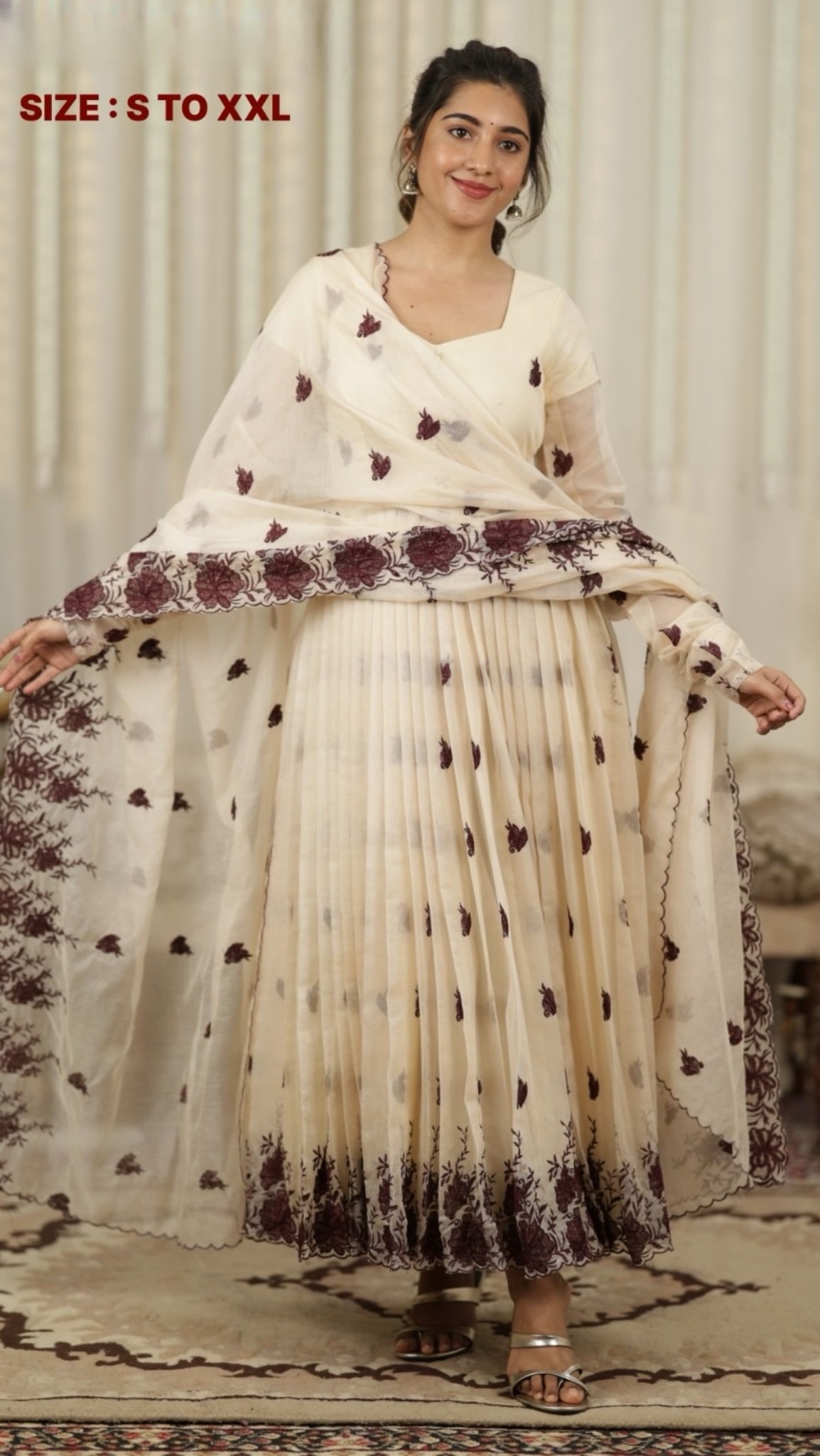 Sahana kota embroidered Anarkali Set - Image 4