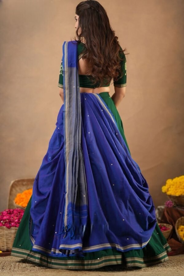 Ahrana 2-In-1 Cotton Half Saree - Image 5
