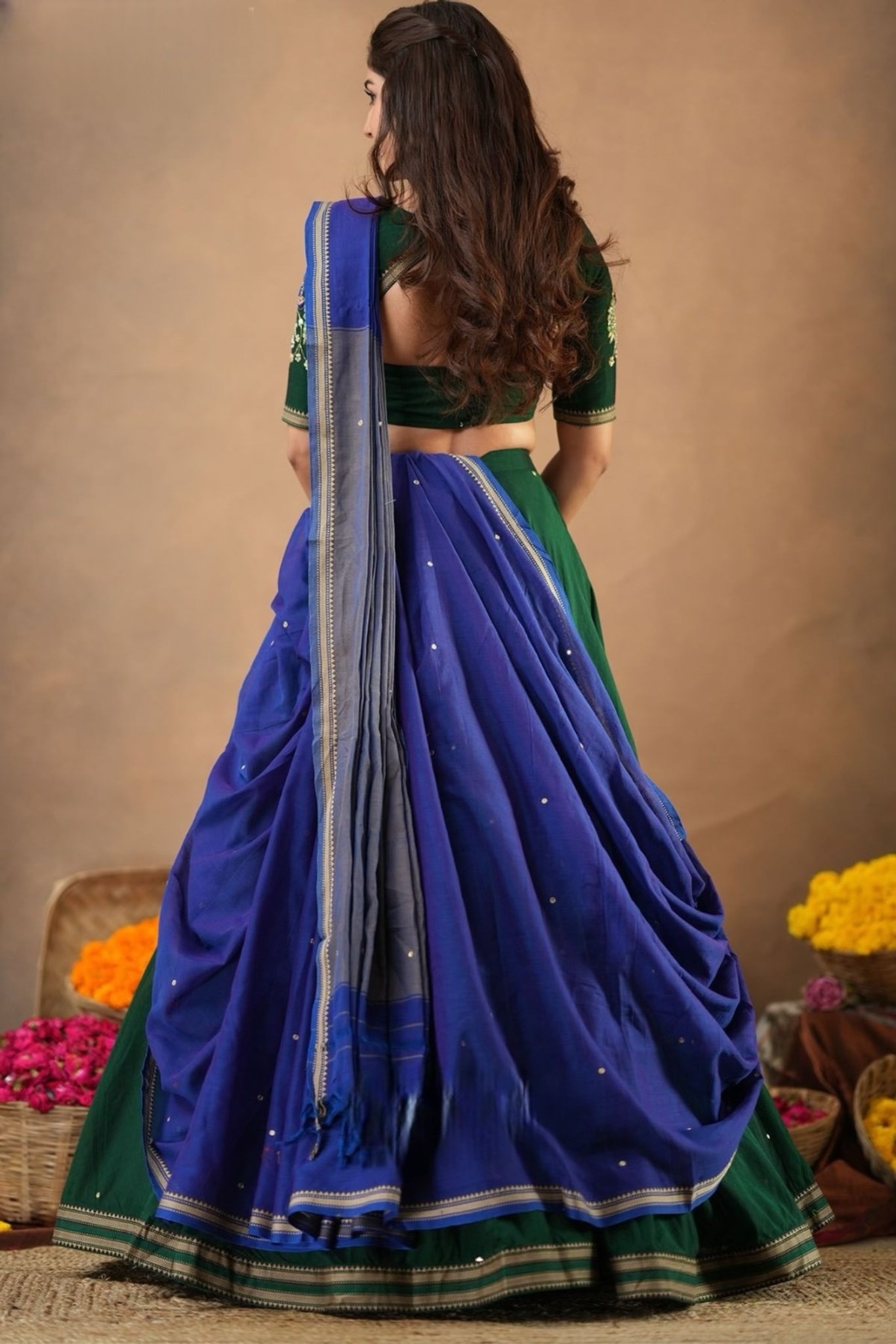 Ahrana 2-In-1 Cotton Half Saree - Image 5