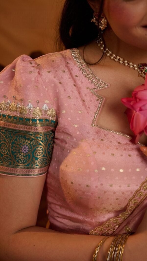 Sumitha Half Saree in Baby Pink - Image 5