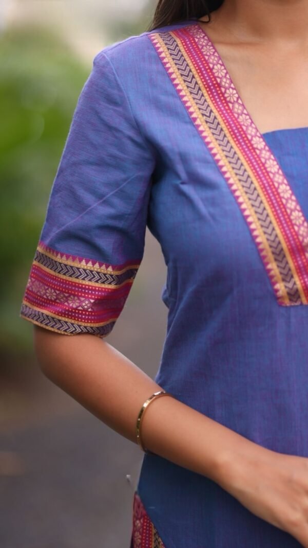 Kanikha Handloom Indigo Kurta set - Image 5