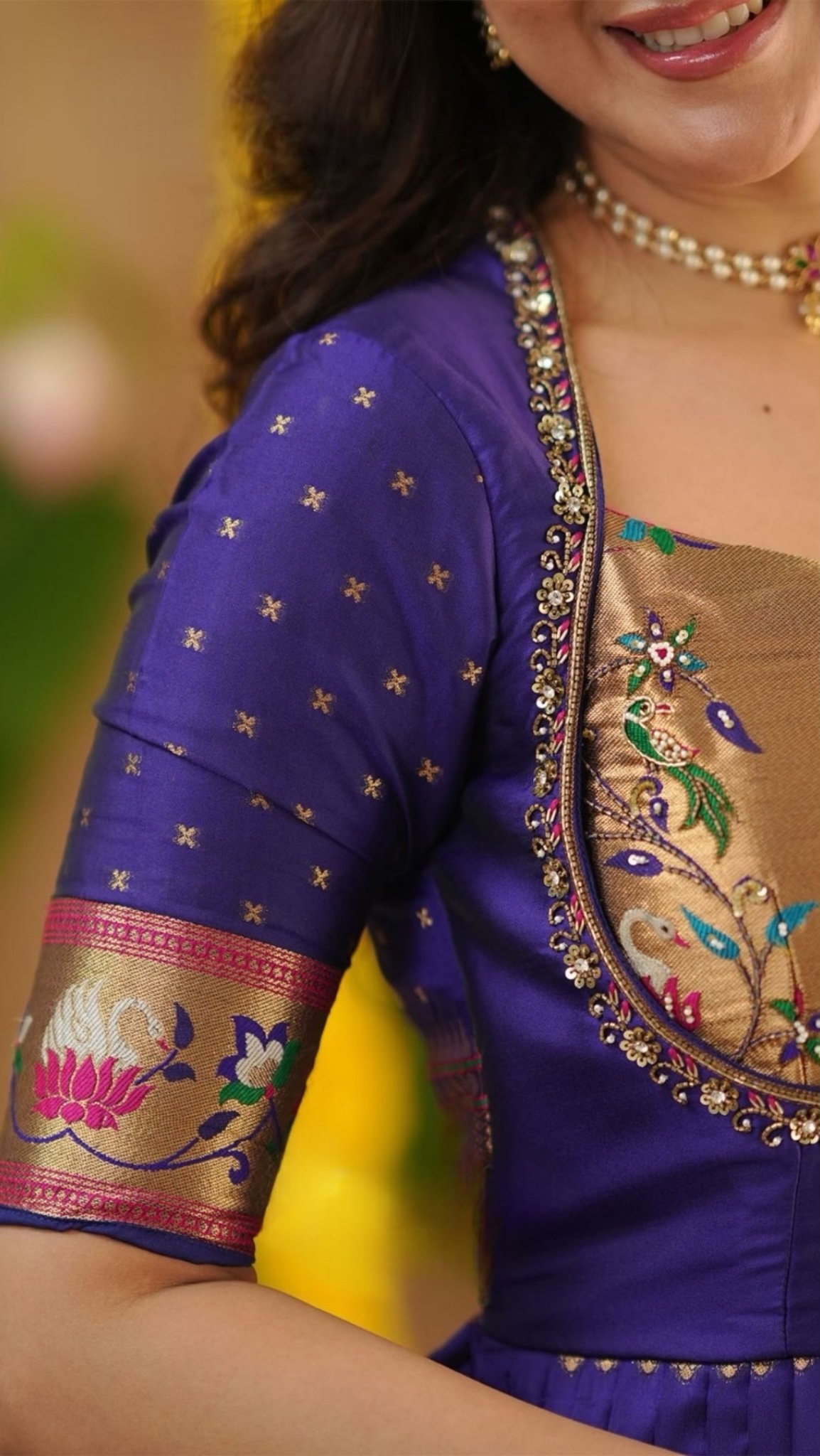 Tanvi Soft Silk Handwork Anarkali Gown Dress - Image 6