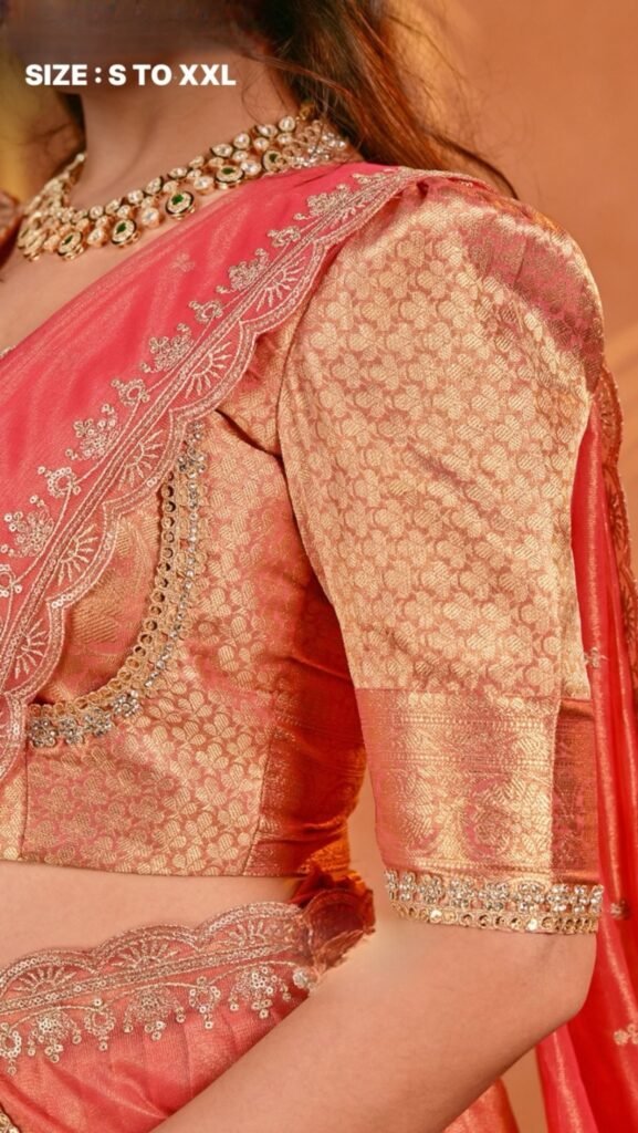 Maya tissue zari lehenga
