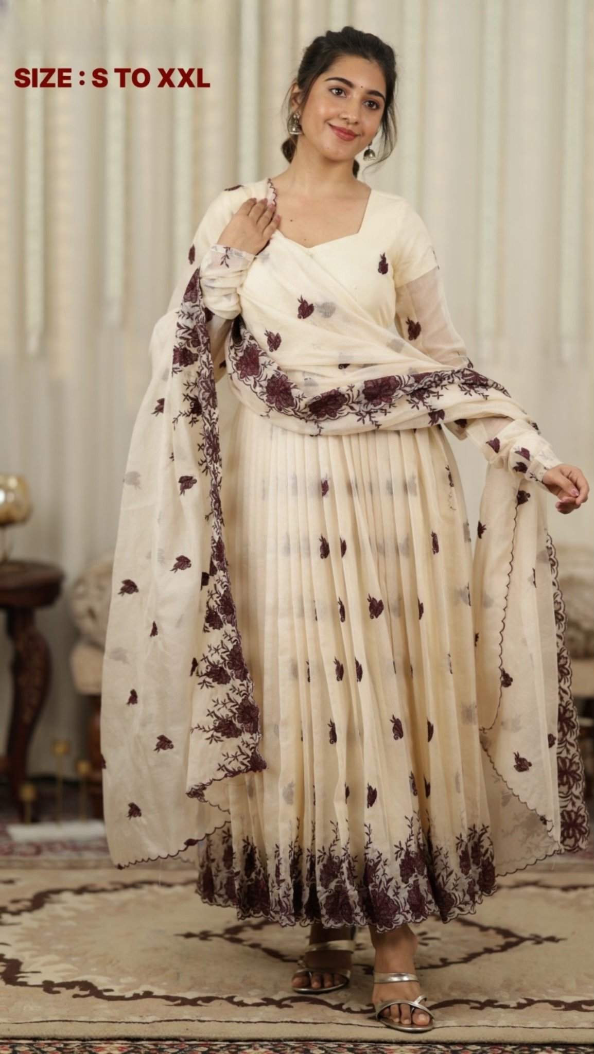 Sahana kota embroidered Anarkali Set - Image 1