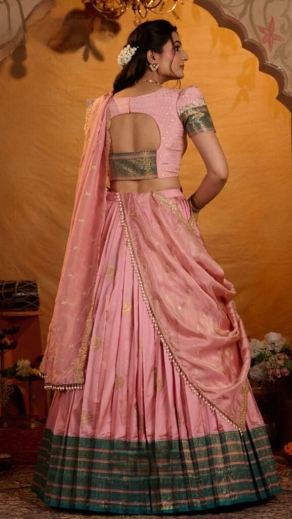 Sumitha Half Saree in Baby Pink