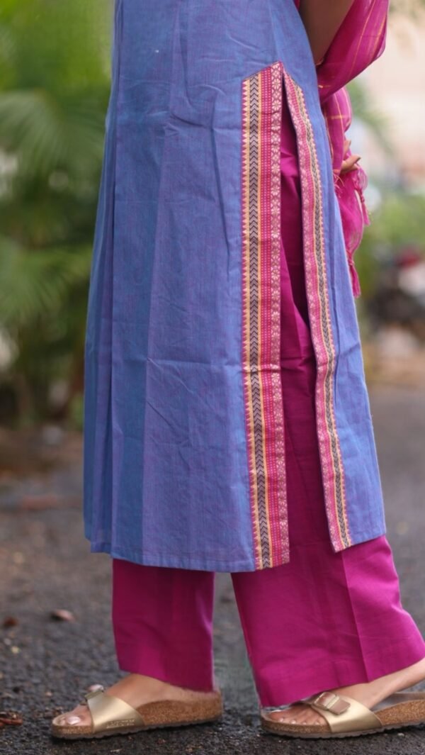 Kanikha Handloom Indigo Kurta set - Image 6