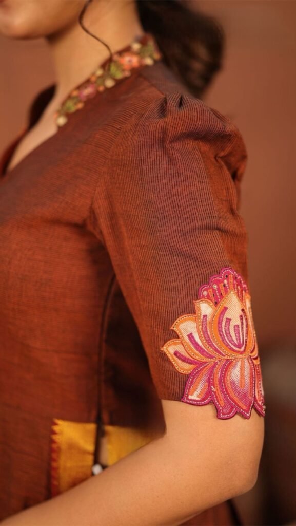 Raani Brown Handloom Kurta Set