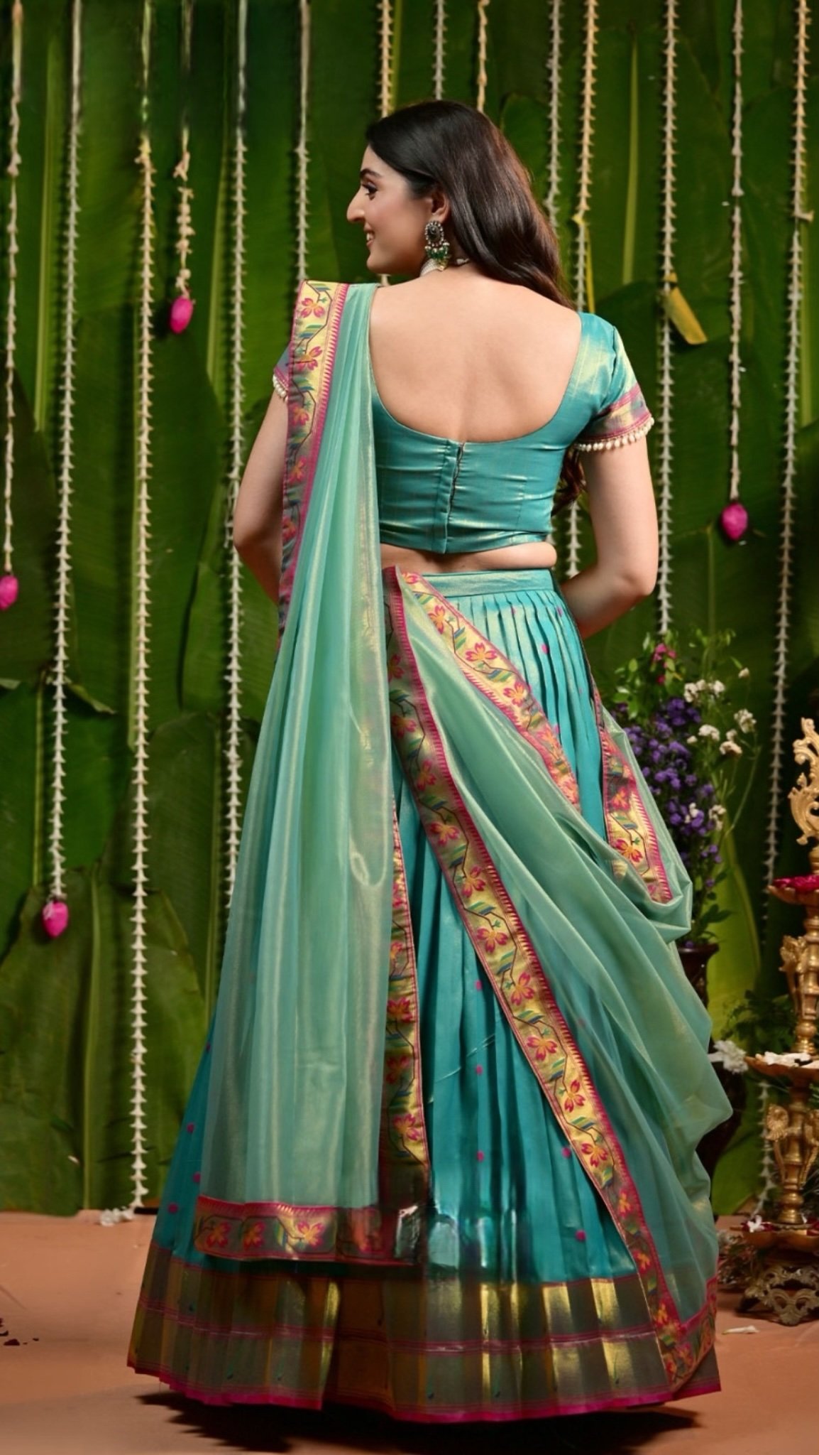 Kaira 2 in 1 Silk Lehenga set with Jacket - Image 5