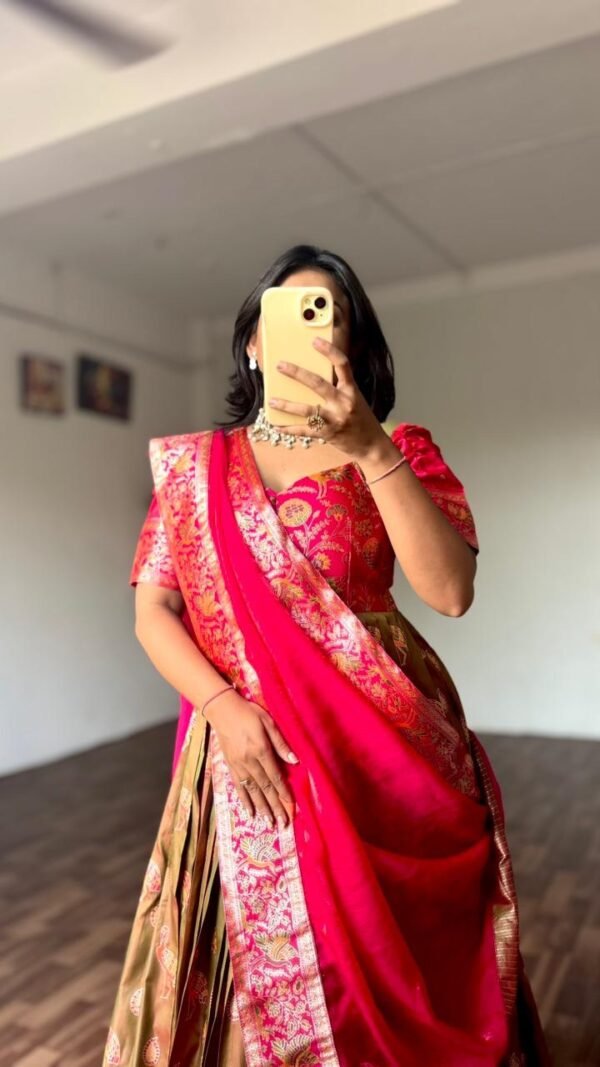 ✨ LIMITED EDITION BANARASI SILK GOWN SET ✨ - Image 5
