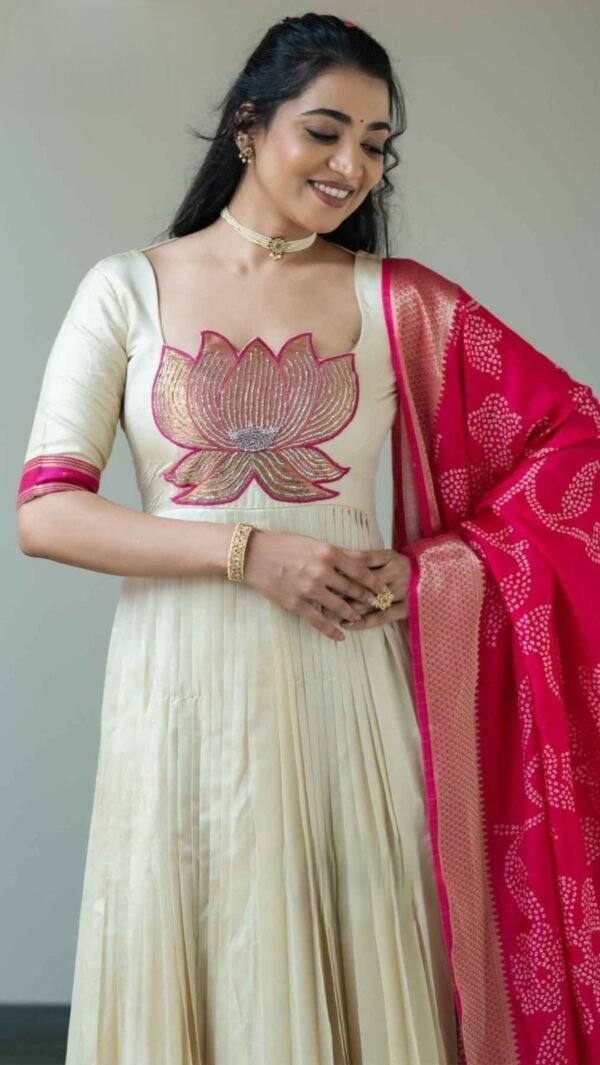 Ilyara | Soft Silk Anarkali Suit Set ✨ - Image 3