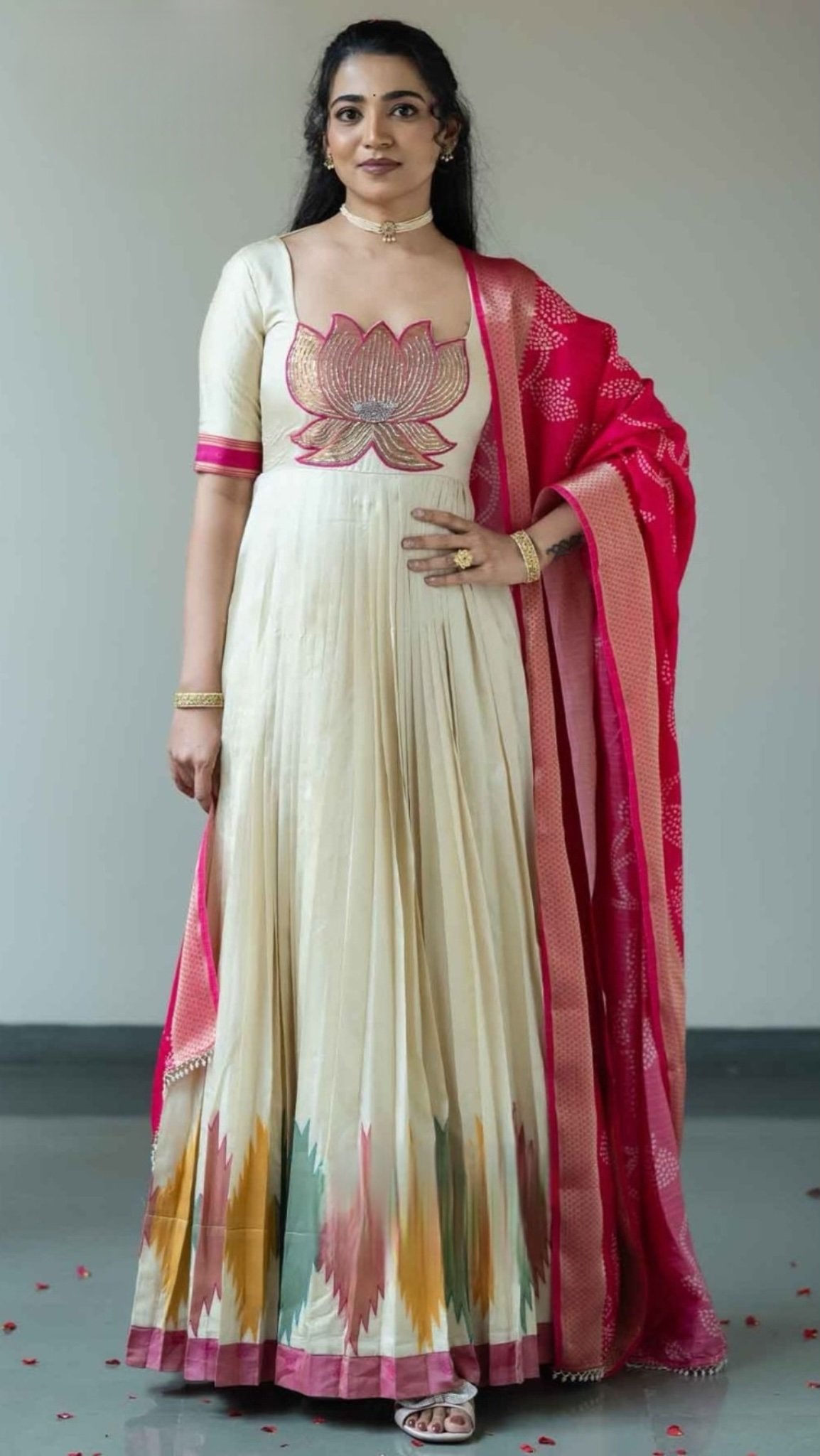 Ilyara | Soft Silk Anarkali Suit Set ✨ - Image 1